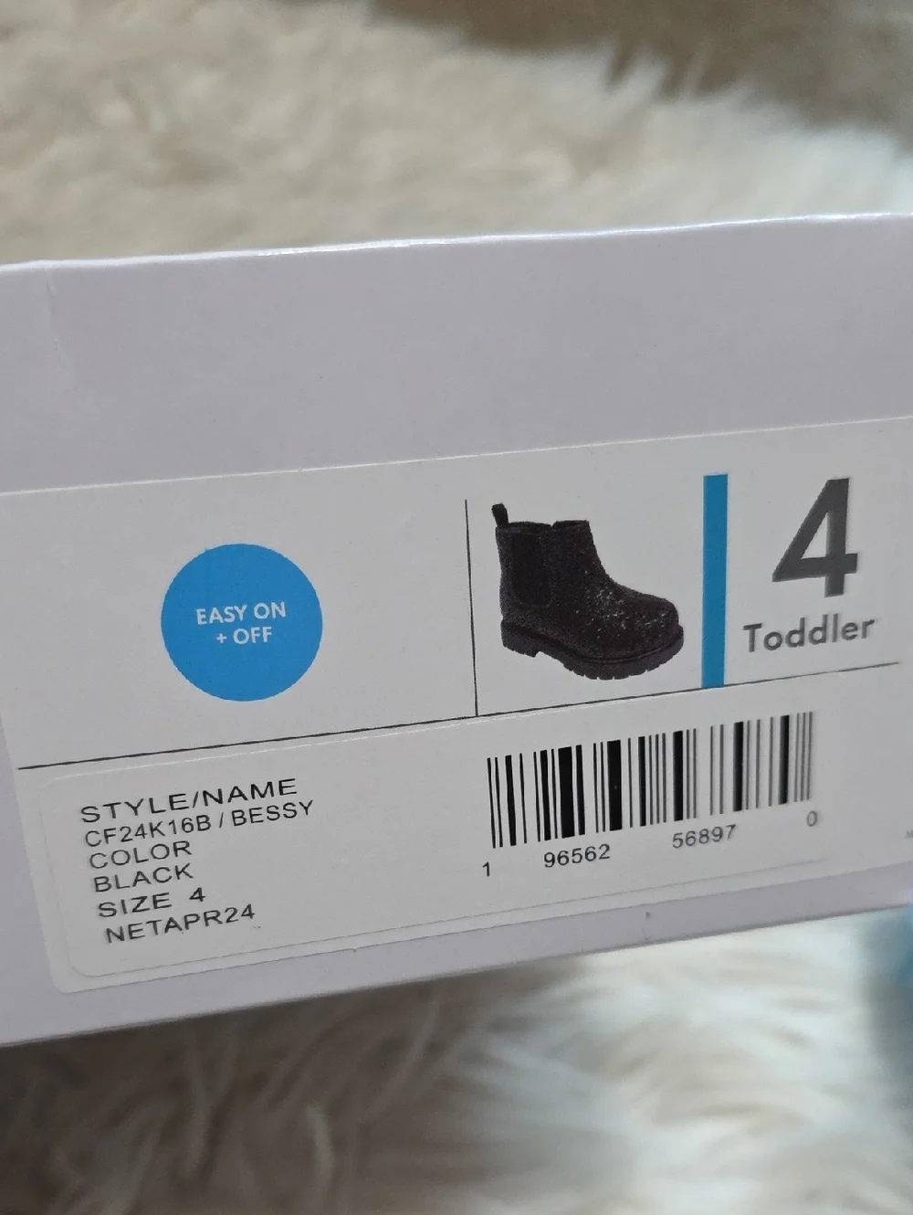 NWT Carter's Bessy Sparkle Boots- Size 4